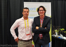 Havecon's Henk Verbakel visiting Boy de Nijs of HortiDaily at his booth.