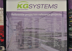Nice list of reference projects at KG booth.