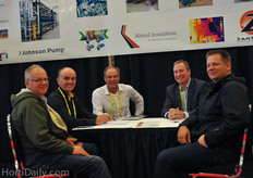 Jaap Vreugdenhil and Pieter van Velden of Agro Adviesburo together with Joe and Eric Doef.