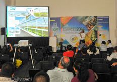 French greenhouse builder CMF giving a presentation on their state of art greenhouse structures.