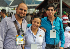 Three representatives of NatureSweet visiting the show and trials.