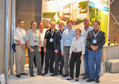 The team from Harnois at the cocktail that was held in their Luminosa greenhouse on Wednesday night.