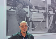 Jordi Gusi of Conic System at the booth of Haluk Atamal.