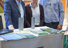 The team of Europrogress; an Italian greenhouse manufacturer that is operating worldwide. From left to right: Franco Limbarino, Bettina Helms (Wurth Pflanzenschutz)and Jean Pierre Lejeune.