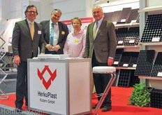 HerkuPlast Kubern GmbH were exhibiting at Fruit Logistica for the first time. From left to right; Alfred Boot, Bernhard Aichele, Sabine Zander and Jürgen Kubern.