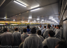 The group was impressed by the internal transport and orchids at Ter Laak.