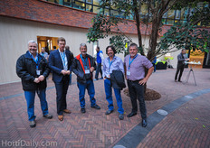 Louis Chapdelaine (ML Aquaponics, Canada)Jan Schutrups (Royal Brinkman), Graeme Smith (iFarm group) Marc Laberge (ML Aquaponics, Canada) and Greg Dutton (iFarm Group Australia).