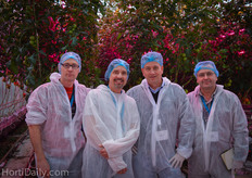 Three international growers together with Paul van Gils from Mardenkro (second right).