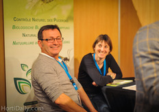 French cucumber growers at the Viridaxis booth.