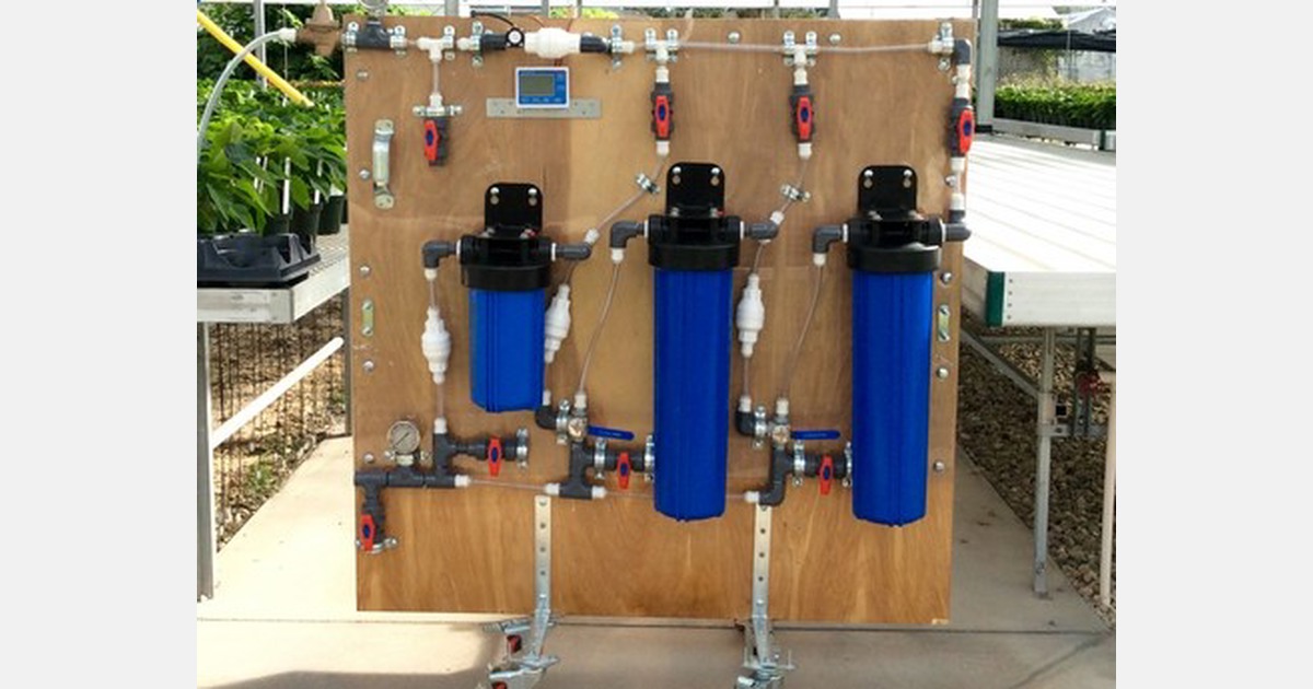 Activated charcoal filtration for agrichemical removal in irrigation water