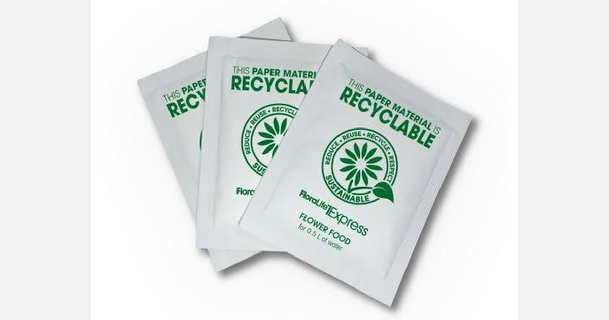 FloraLife introduces recyclable flower food sachets