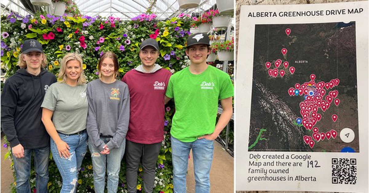 Alberta Greenhouse Drive map a map with nearly 200 familyowned