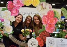 The girls from Star Roses and Plants, Hannah Geyer, Amanda Touchton and Heidi Mortensen. I wish you could smell this photo. The roses are beautiful and smell magnificent.