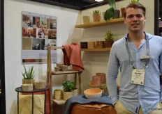 Sander van Lith from Bunnik Creations USA, showing here the Down to Earth line of trendy pots