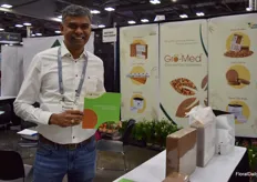 Pounray Kulandaivel with Vaighai Agro Products, showing Grow-Med Coco and Coir Substrates