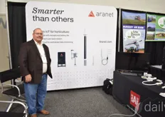 Tray Huntley at the SAF North America booth. SAF Aranet offers wireless sensors and a full IoT ecosystem to make your operations smarter.
