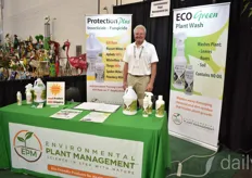 Patrick Haley of Environmental Plant Management. At the show, they released their new pesticide, Protection Plus.