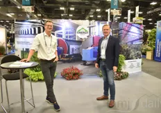 James Whalen and Dennis van Alphen with Total Energy Group, ready to talk about their personalized greenhouse solutions.