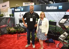 John Juhler and Sara Junk of Vostermans Ventilation, presenting the new Multifan Greenhouse Fan, which is one of the most energy-efficient greenhouse fans on the market.