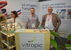 Delphine Deromedi, Yannick Lamagnere and Jean Marc Peboin from Vitropic, the first European laboratory for tropical plants.