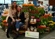 Anneleen Sonneveld and Linda de Ruyter with Pull Position at the booth of Haakman Flowerbulbs