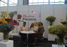 Sheila Hamisi from Henat Flowers, Susan Kuria from Flawless Flowers and Juliet Akinyi from PJ Dave Flowers Group