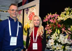 Evert Bot and Vera Huzen with  BOT flowerbulbs. Distribute to over 40 countries. Next to Lilies but they also do Tulips, Peonies, Gladioli and Irises