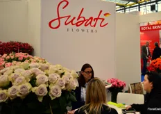 Nicely busy at the Subati Flowers booth