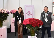 Andrea Jaramillo and Juan Carlos Houdek from the Ecuadorian company Andrea Roses who is specialized in premium roses.
