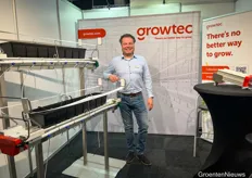 Robin Dirks of Growtec shows the company's gutter solutions
