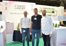 Davide Magatti Daniele Amadio and Amos Citterio of Como Lighting. They supply LED systems for greenhouses worldwide.