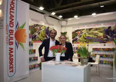 Musa Ulusay and Mariëlle Kouw of Holland Bulb Market, one of the oldest flower bulb export companies in the world. They export to more then 60 counties, even Japan. Third year that they are exhibiting at the fair.