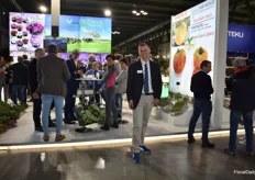 Mario Rigatti of Padana. One of the highlights at the booth of this Italian young plant producer is Pomodoro Fanta beef, a tomato variety without seeds and easy to digest.