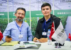 BHK Greenhouse from Ankara is a greenhouse builder and manufacturer. This is the first time at Hortex, are working to expand internationally. Also have a polycarbon factory used for greenhouse constructions. On the photo are Eziz Karakulov and Ali Bicakci. 