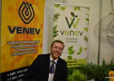 Maksim Galsanov from Venev a Russian based company selling plastic pots and firs.