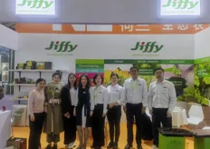 Team photo at the stand of Jiffy Growing Solutions.