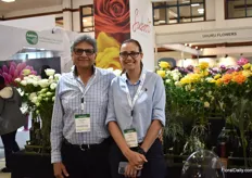 Naren Patel and Oskana of Subati Group. Their stand won the golden award in the category 'Best Stand Design' perishables.  