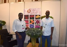 Peris Ario of LiftCargo a freight forwarder based in Kenya and Geoffrey Kavila of Jadi Flower, a summer flower grower in Timauo.