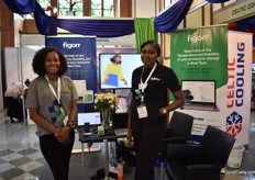 Clarah Rehema and Esther Osigweh of figorr, a company that provides real time monitoring solutions for perishables.