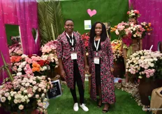 Abigael Biwott and Margaret Wangui of Red Lands roses, an expert in growing spray roses.