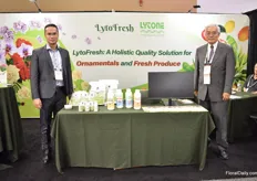 Basilio Hiang and William Chang of Lytone Enterprise, presenting AnsiP technology which is for post harvest solutions. They recently opened a new office in the US, named Lytone Enterpirse USA inc.