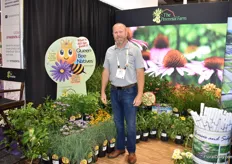 Mark Huber of the Perennial Farm. Newly launched is the Queen Bee Natives which are North American Plants. “Clients can select them, and group them. POS material is available and this will all make it easier for consumers find pollinator plants, which is a hot topic.