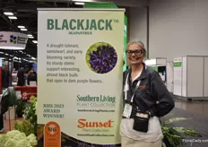 Janet Sluis of Sunset Collection with BlackJack Agapanthus, won the Chelsea award and now available for Sunset plants and Sourhern Living Growers.