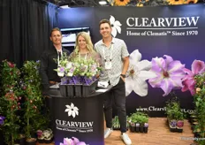 The team Clearview Horticultural Products with the 60mm EcoPot Clematis.