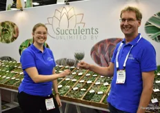 Nanouk van der Straten with papa (daddy) van der Staten of Succulents Unlimited. This Dutch company supplies succulent young plants to growers in the US and abroad.