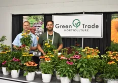 Johan Mak and Jonathan Cooper of Green Trade Horticulture, with the Echinecea Sunseekers. “The only echinacea with this type of double flower.”