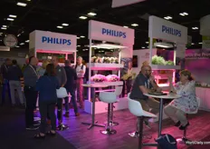 Meetings at the Phillips booth.