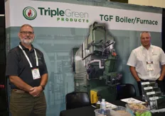 Mike Kinsey and Rob Horst with Triple Green Products, biomas heating