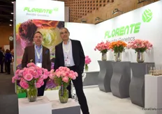Mauricio Jiménez and Gianfranco Fenoglio of Florente, breeders of ranunculus who recently introduced their first commercial varieties. More on this company later on FloralDaily.
