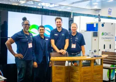 David  Bovell, Ashieh Kumar, Matt van Geest and Rob Draga with Adept Ag. The company recently installed their first INDUSER weighing and packing line in Canada.